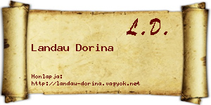 Landau Dorina névjegykártya